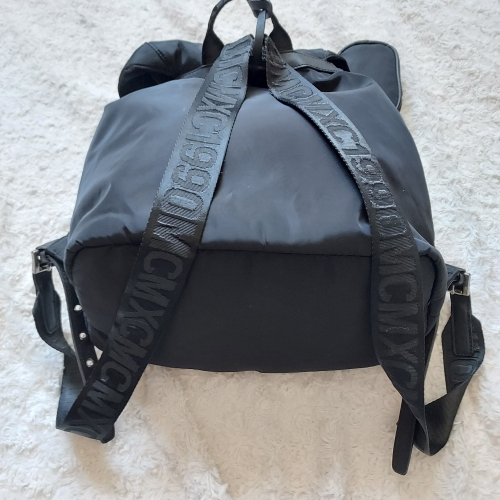 Steve Madden Broo Nylon Backpack Black Silver Hardware Academia Career - Picture 6 of 14